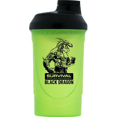 Šejker Survival Black Dragon - 600 ml (zeleno-čierny)