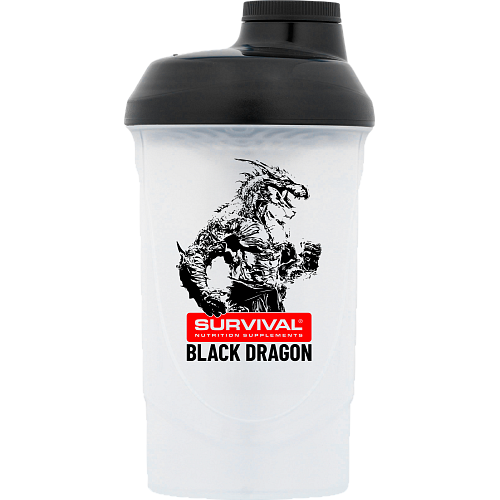 Šejker Survival Black Dragon - 600 ml (bielo-čierny) - bielo-čierny - 600 ml