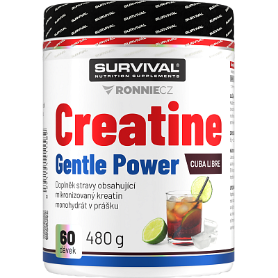 Creatine Monohydrate Gentle Power - 480 g, cola-citrón (cuba libre)