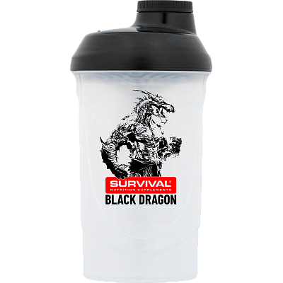 Šejker Survival Black Dragon - 600 ml (bielo-čierny) - bielo-čierny - 600 ml