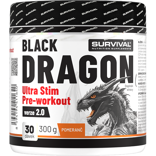 Black Dragon Ultra Stim Pre-workout - 300 g, pomaranč