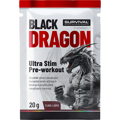 Black Dragon Ultra Stim Pre-workout - vrecko (20 g) - 20 g, čierna višňa