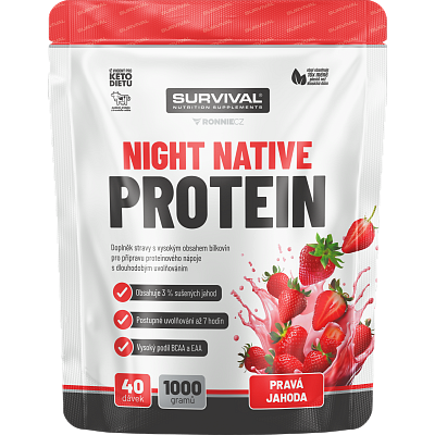 Night Native Protein - 1000 g, mliečna čokoláda