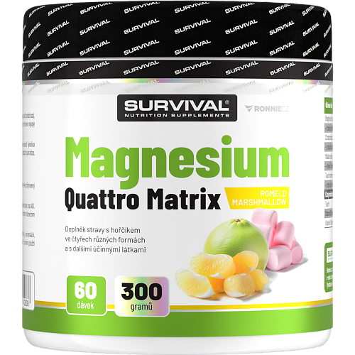 Magnesium Quattro Matrix - 300 g, jablko-mango