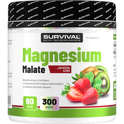 Magnesium Malate - 300 g, jahoda-kiwi