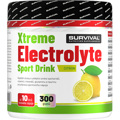 Xtreme Electrolyte Sport Drink - 300 g, jahoda-kiwi