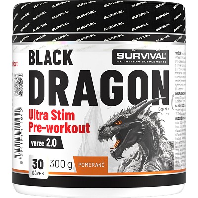 Black Dragon Ultra Stim Pre-workout - 300 g, černica