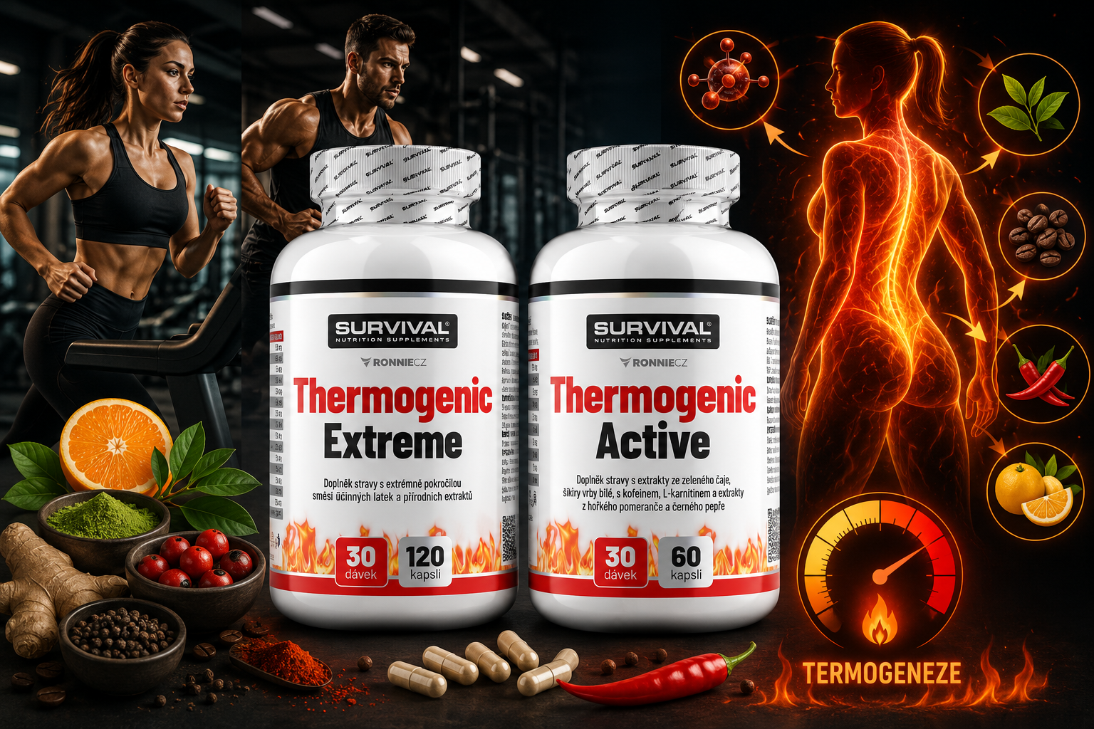 Spaľovače tukov: čo skutočne obsahujú a ako fungujú termogénne doplnky
