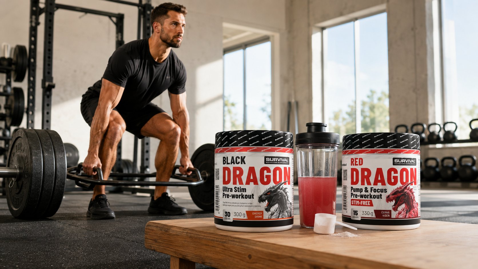 Pre-workout so stimulantmi, alebo bez? Ako vybrať medzi Black Dragon a Red Dragon